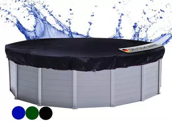 QUICK STAR Poolabdeckung Rund &Oslash;560cm 200g/m&sup2; PE UV-resistent, Schwarz (84105)