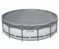 Bestway Poolabdeckung 1 &Oslash;3,05 m Rund Polyester Grau for