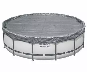 Bestway Winterfeste Premium Abdeckplane &Oslash;470cm, rund, grau (58951)