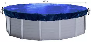 QUICK STAR Poolabdeckplane Rund &Oslash;520cm f&uuml;r 420-460cm Pools, 200g/m&sup2; PE, UV-Resistent, Blau (84504)