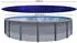 QUICK STAR Poolabdeckplane Rund Ø520cm für 420-460cm Pools, 200g/m² PE, UV-Resistent, Blau (84504)