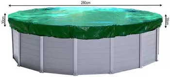 QUICK STAR Poolabdeckplane Rund &Oslash;340cm 200g/m&sup2; UV-Resistent (84335F)