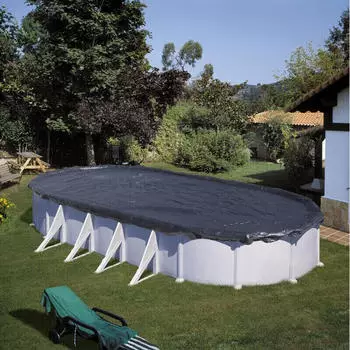 Gre Oval winter pool cover 730 x 375 cm black