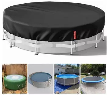 LuxusKollektion Runde Pool-Abdeckplane 305cm, 420D Oxford-Stoff, UV-Schutz
