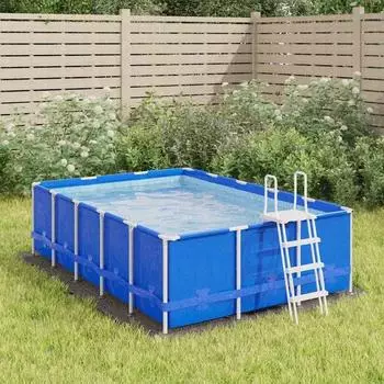 vidaXL Pool-Bodenplane Hellgrau 300x220cm Polyester Geotextil