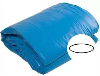 Oku Poolfolie Innenhülle Oval blau 700x320x120cm 0,60mm mit Einhängebiese (P1)