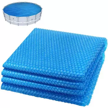 Vounot Round cuttable solar cover 366 cm blue