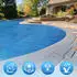Vounot Round cuttable solar cover 366 cm blue
