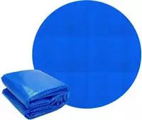 Ecd Germany Pool Solarfolie Rund &Oslash; 400 Cm Blau, Pool Solarabdeckplane 400&mu;m,