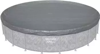 Bestway Winterfeste Premium Abdeckplane &Oslash; 671 cm grau rund