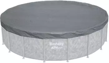 Bestway Winterfeste Premium Abdeckplane &Oslash; 549 cm grau rund