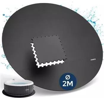 Arebos Bodenschutzmatte rund &Oslash;200cm, EVA, rutschhemmend (AR-HE-PB200)