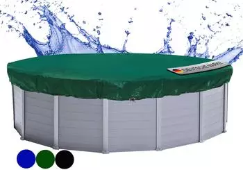 QUICK STAR Poolabdeckung Rund &Oslash;680cm f&uuml;r Pools 550-600cm, PE 200g/m&sup2;, Gr&uuml;n, UV-Resistent (84207F)