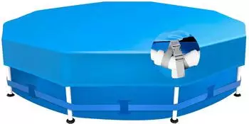 Sekey Poolabdeckung rund 366cm, wind- & staubdicht, blau (SP17)