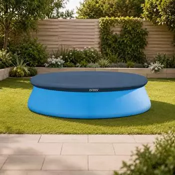 Intex Pool-Abdeckplane rund 366cm, schwarz (28022)