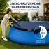 Intex Pool-Abdeckplane rund 366cm, schwarz (28022)