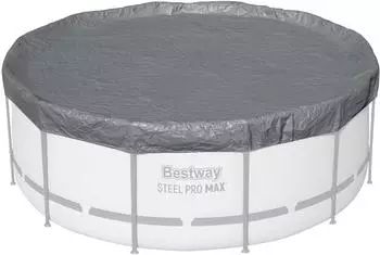 Bestway Premium Winterabdeckplane rund &Oslash;370cm, grau (58949)
