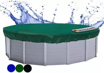 QUICK STAR Runde Poolabdeckplane 280-320cm, 200g/m², UV-resistent, grün (84201FUS)