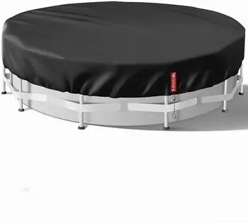 LuxusKollektion Pool-Abdeckplane 420D Oxford-Stoff, UV-Schutz, schwarz, 660cm