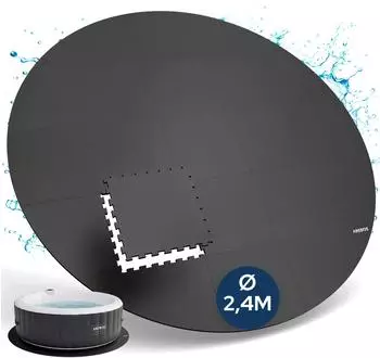 Arebos Bodenschutzmatte Puzzlematte rund Ø240cm, EVA, rutschhemmend (AR-HE-PB240)
