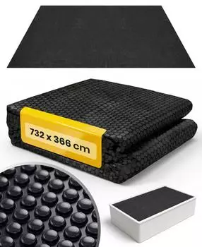 Miganeo Deluxe Solarplane Pool rechteckig 732x366cm 180µm schwarz (90287)