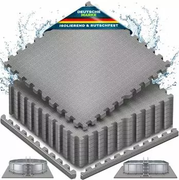 tillvex Pool-Bodenschutzmatte 32-St. 62,5x62,5cm, 1cm Dicke, w&auml;rmeisolierend (TVBMOL-011)