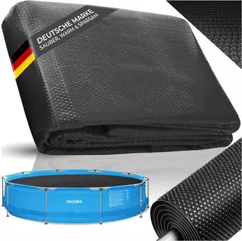 TecTake Pool-Solarfolie, rund, schwarz, &Oslash;250cm