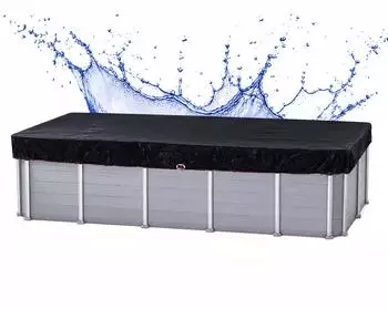 QUICK STAR Pool-Abdeckplane rechteckig 660x360cm, schwarz, 200g/m&sup2; PE (84124)