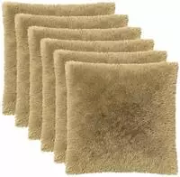 vidaXL Kissenbezug 6 pcs HEERLEN Hellgr&uuml;n 60 x 60 cm PV Fleece