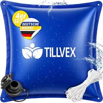 tillvex Poolkissen Winter XXL 120x120cm 4er-Set, frost- & chlorbest&auml;ndig bis -20&deg;C (TVPKS-017)