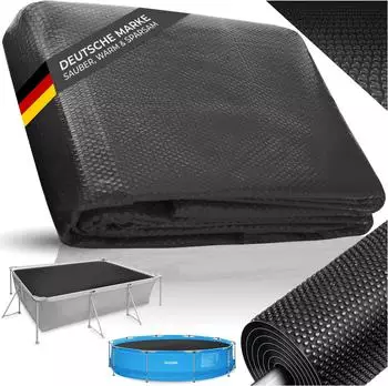 TecTake Pool-Solarfolie, rechteckig, schwarz, 260x160cm