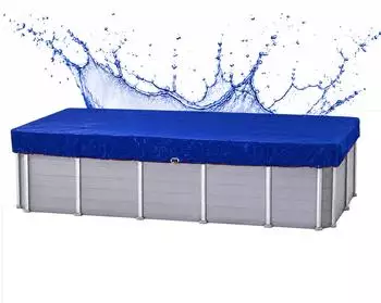 QUICK STAR Poolabdeckung rechteckig 660x360cm, blau, 200g/m&sup2; PE-Gewebe (84524)
