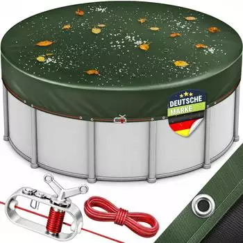 tillvex Runde Pool-Abdeckplane &Oslash; 520cm (f&uuml;r &Oslash; 420-460cm), Solar, 200g/m&sup2;, UV-best&auml;ndig (TVADPN-011)
