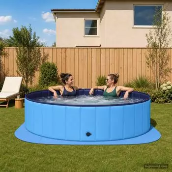 vidaXL Pool-Bodenschutzmatte rund &Oslash;292cm EVA-Schaum blau, 25 Stk. (42042638)