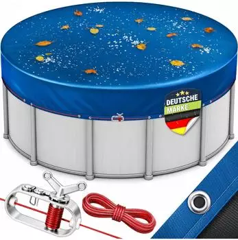 tillvex Premium Poolabdeckung rund Ø480cm, 200g/m², UV-beständig (TVADPN-009)