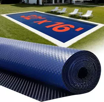 VEVOR Pool-Solarabdeckplane 9754x4876mm, 0,4mm, blau & schwarz