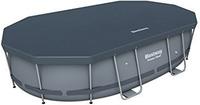 Bestway Poolabdeckung 58425, aus PE, schwarz, mit Spannseil, f&uuml;r Pools 427 x 250 cm,