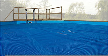 Weka Holzbau Abdeckplane für Pool 594 (714 x 376 cm) blau