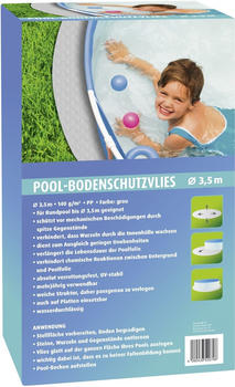 Premium Garden Pool -Bodenschutzvlies 140g/m² Ø3,5m hellgrau