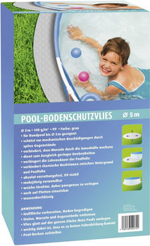 Premium Garden Pool -Bodenschutzvlies 140g/m² Ø5m hellgrau