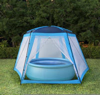 vidaXL Pool-Zelt 590x520x250 cm Blau