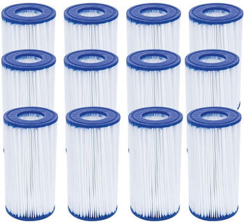 Bestway Flowclear Filterkartusche Gr. III 10,6 x 20,3 cm 12er-Sparset