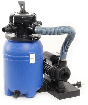 Wiltec Sandfilteranlage 180W mit 14l Filtertank und selbstansaugender 9000 l/h Poolpumpe