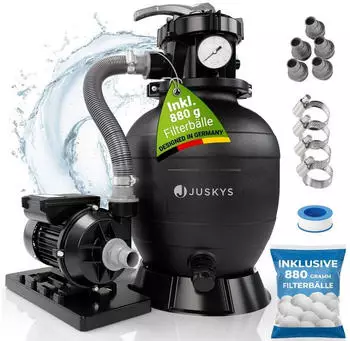 Juskys Sandfilteranlage 400W 20L 7-Wege-Ventil (302383)