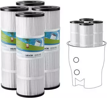 VEVOR Pool-Filterkartusche 4er-Pack 7,4m&sup2;, kompatibel mit Pentair CCP320 (GL-320-1)