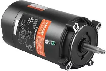 VEVOR Poolpumpenmotor 1PS 56J-Rahmen 115/230V 3450U/min 90&mu;F/250V (56J)