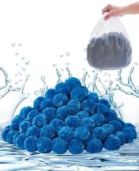 VEVOR Pool-Filterbälle für Sandfilter 0,71kg, wiederverwendbare Polyesterfaser, Blau (F11)