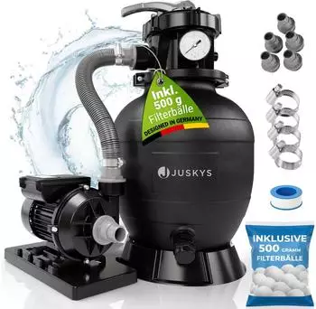 Juskys Sandfilteranlage 250W 7-Wege-Ventil bis 38000l