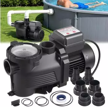 VEVOR Pool-Filterpumpe 400W 11100L/h mit Timer und Filterkorb