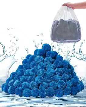 VEVOR Filterbälle für Sandfilter, Polyesterfaser, blau, 1,42kg